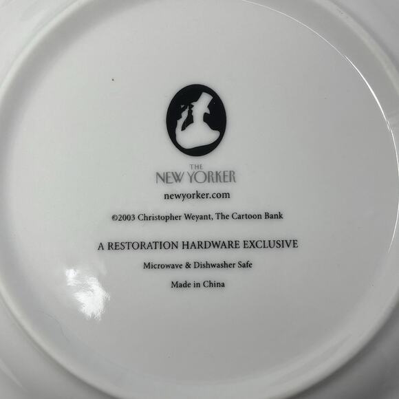 The New Yorker Cheese Plates Restoration Hardware Set of 6 Cartoon Salad Wine - Picture 14 of 16